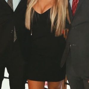 Tobi Black spaghetti strap mini dress